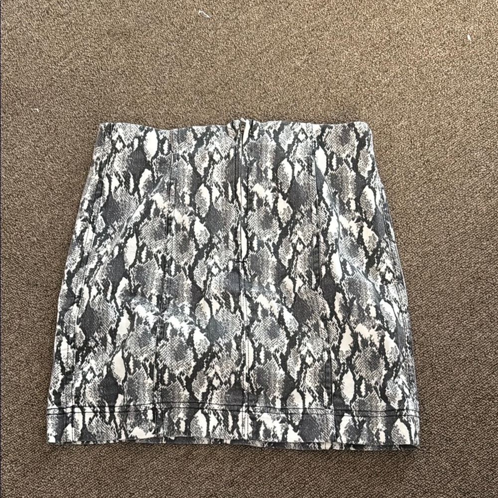 Snake Print Mini Skirt